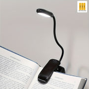 Portable Clip-On Book Light with Flexible Hose for Reading and Night Use