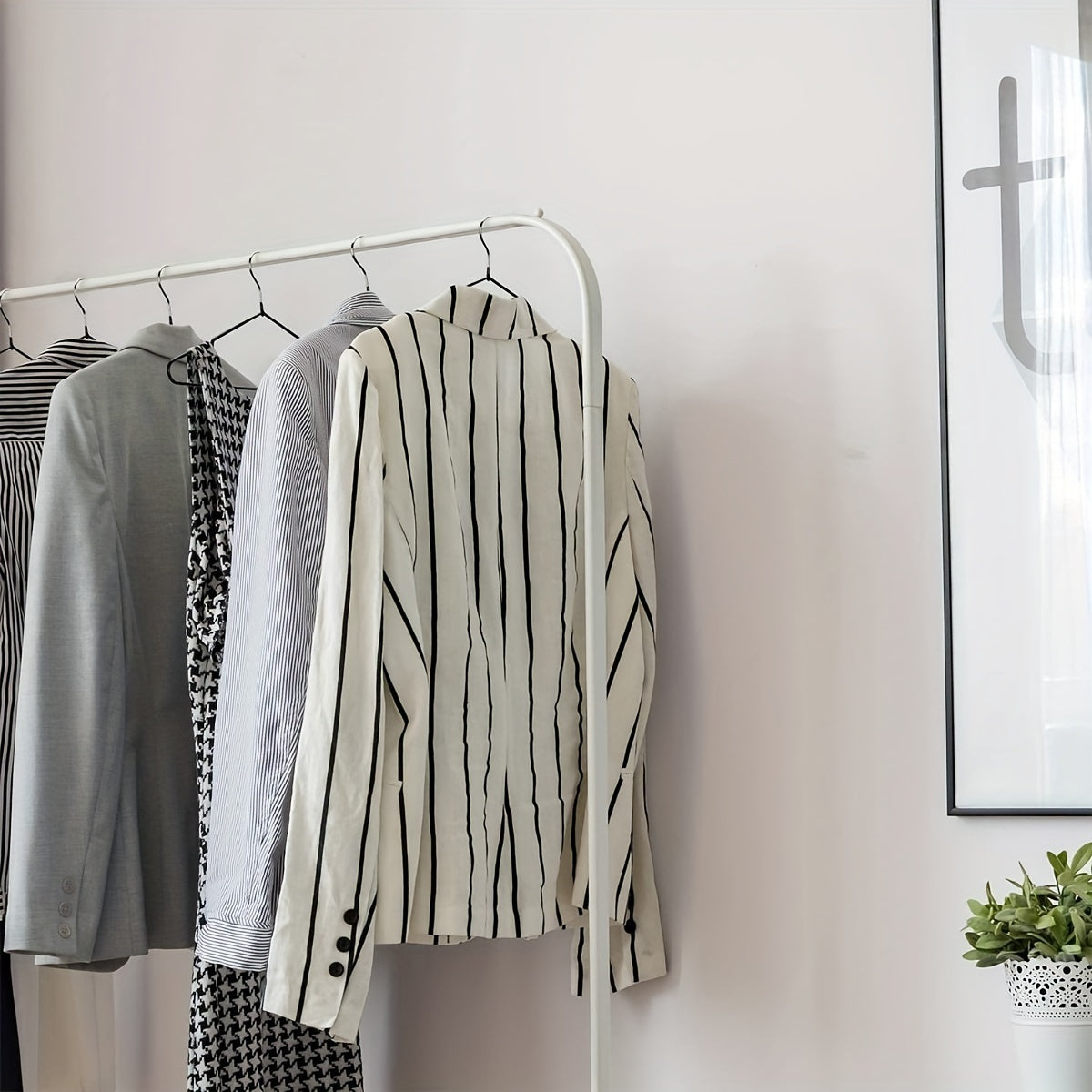 Juego de 60/30/10 perchas de metal para ropa para organización del armario