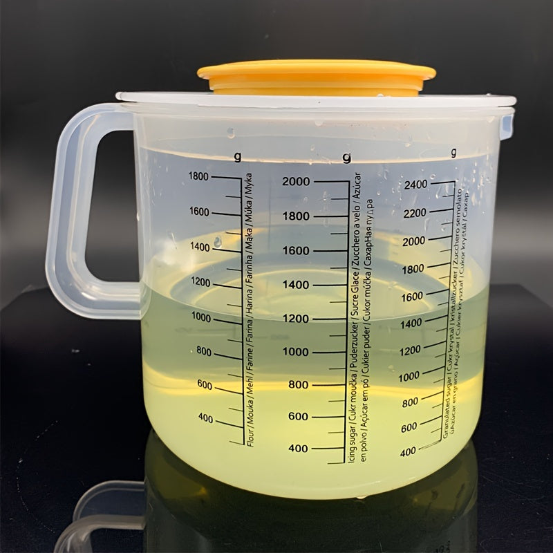 Pishirish, pishirish, sut choyi restoran uchun 2.5L shaffof aralashtirish idishi va qopqog'i