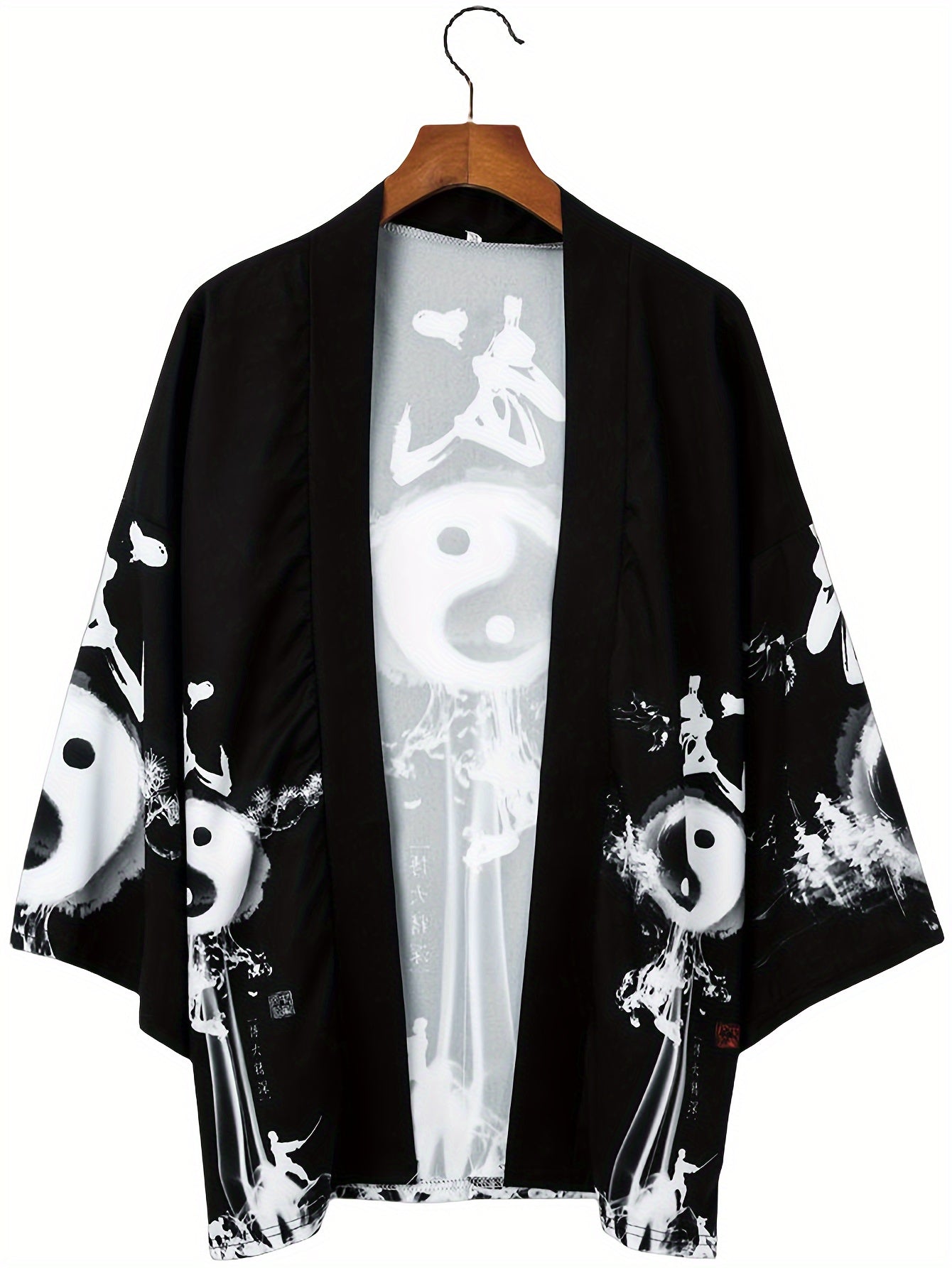 Кардиган свободного кроя с этническим узором для мужчин, женщин и пар, полиэстер, повседневная одежда для всех сезонов