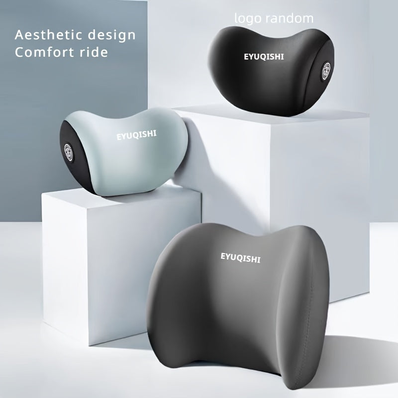 Memory Foam Car Headrest and Lumbar Support Pillow Breathable Synthetic Fiber