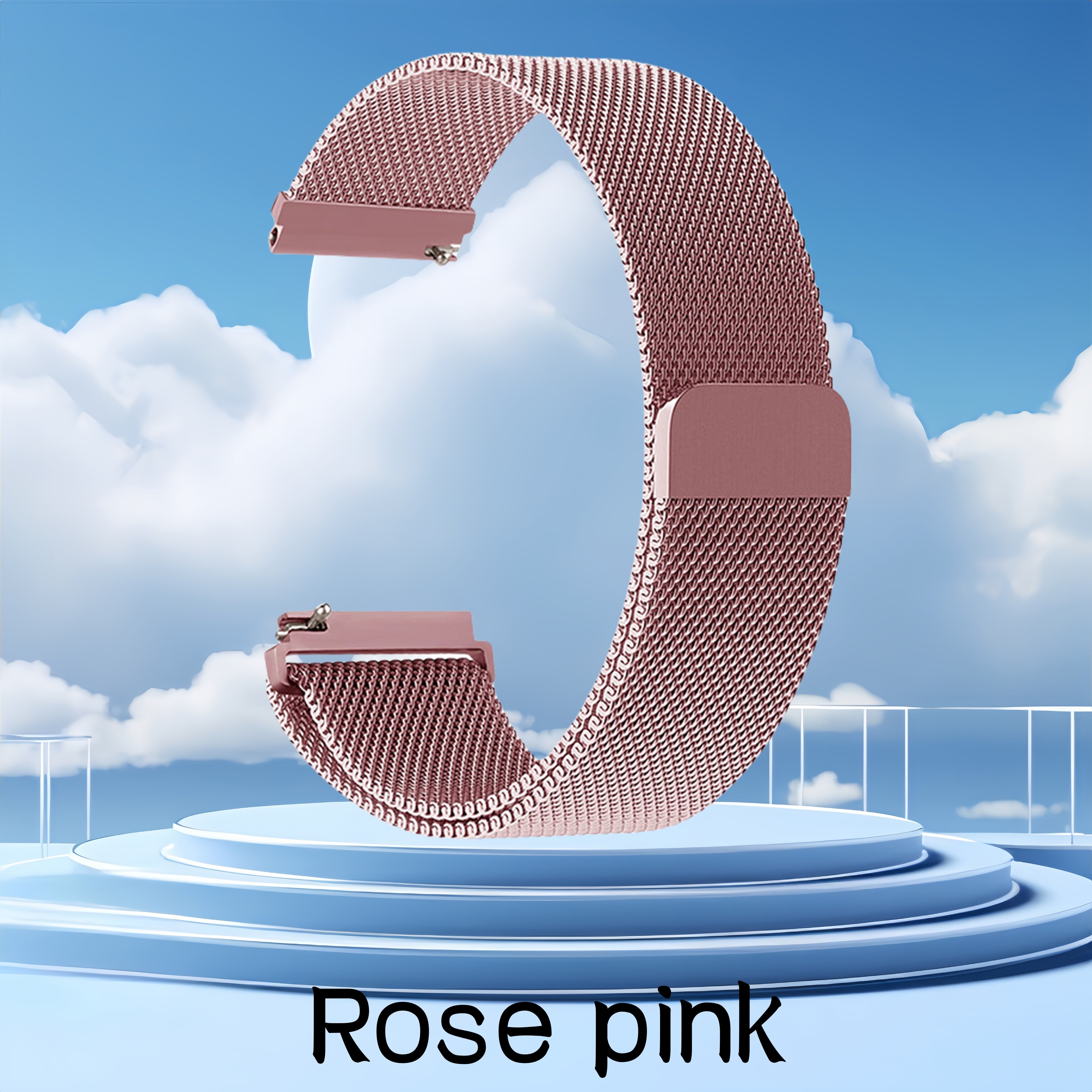 Stainless Steel Mesh Watch Band 20mm Magnetic Closure Compatible with Samsung Galaxy Watch 4 5 6 and Watch 4 Classic 5 Pro