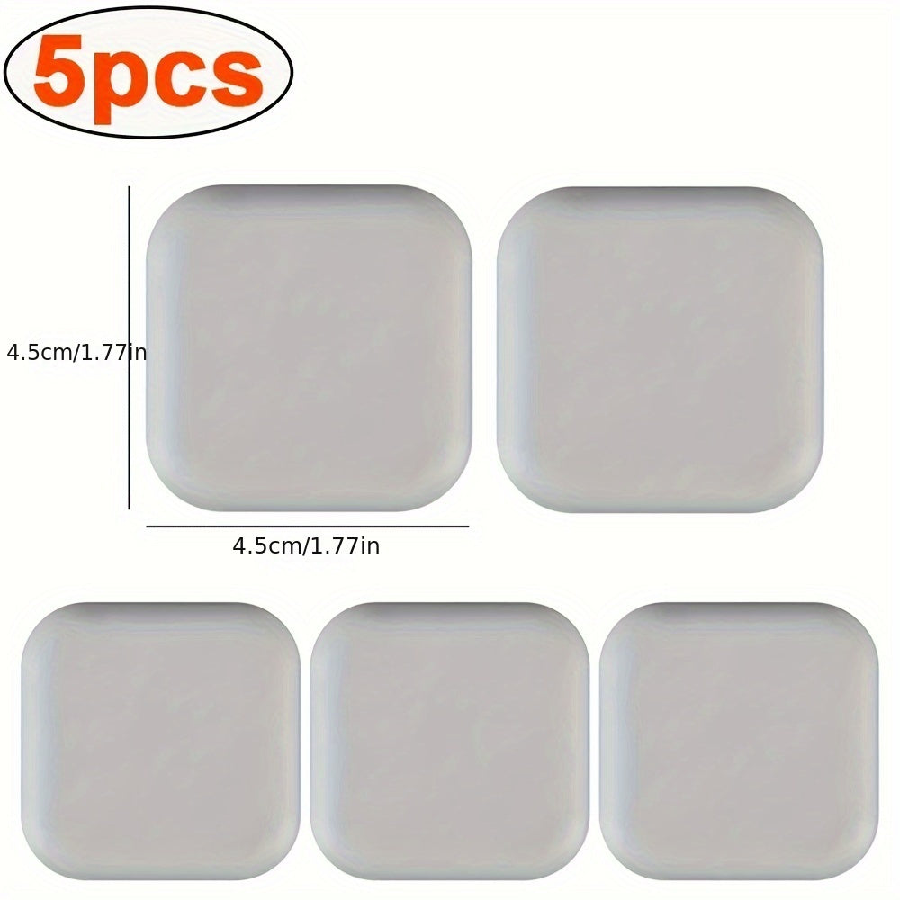 Silicone Door Stopper Pads Set of 5 White Grey Black Shockproof Quiet Protection