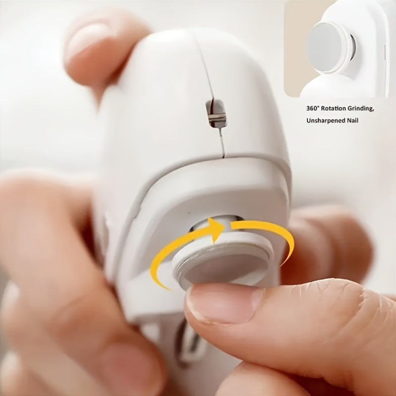 Electric Nail Clipper and Tool with Smart Technology, Rechargeable, Portable, with Polishing and Grinding Functions