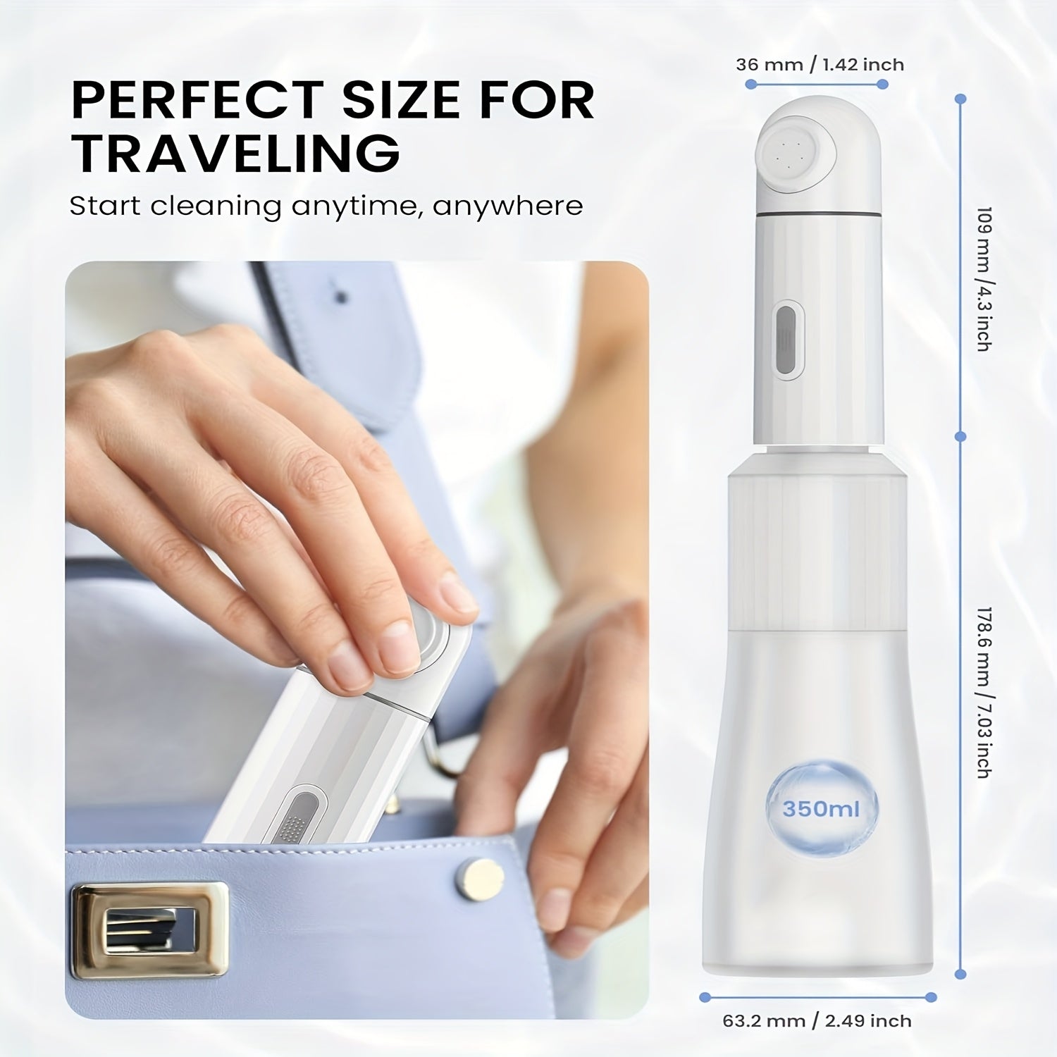 Portable Rechargeable Travel Bidet Sprayer with Dual-Speed Settings and Accessories