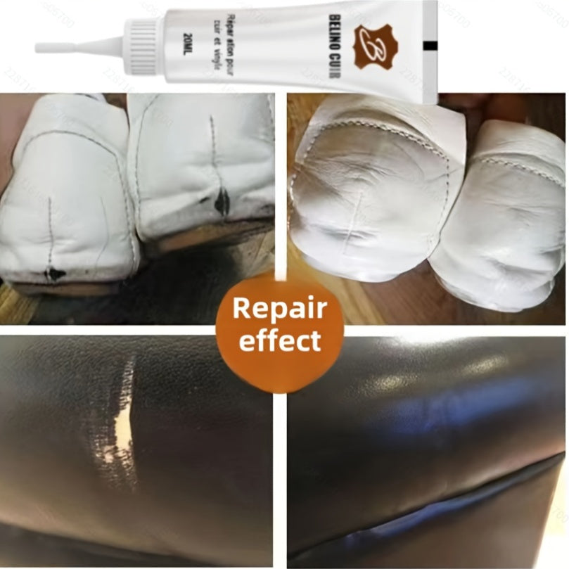 Crema de reparación de cuero para arañazos y grietas 20ml para sofá y asientos de coche