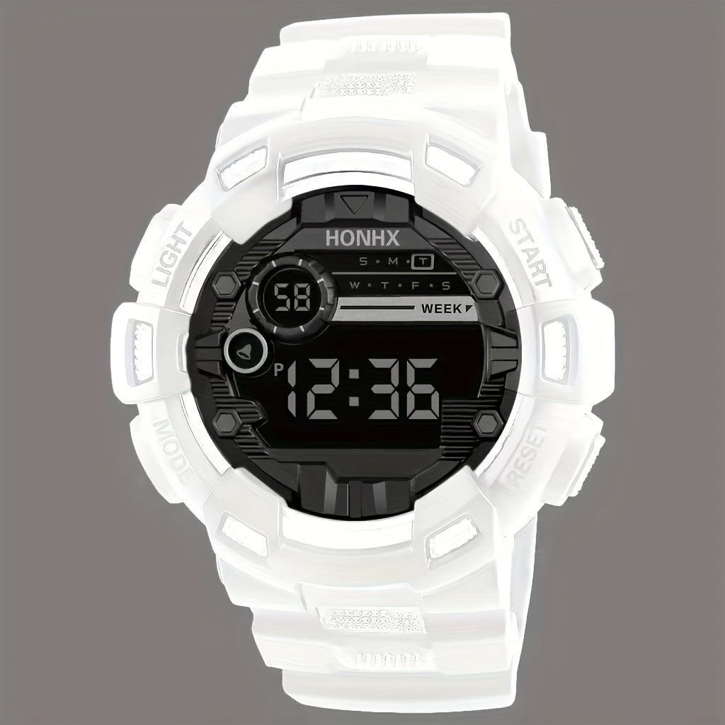 Reloj inteligente impermeable con esfera grande para deportes al aire libre de jóvenes, reloj electrónico luminoso