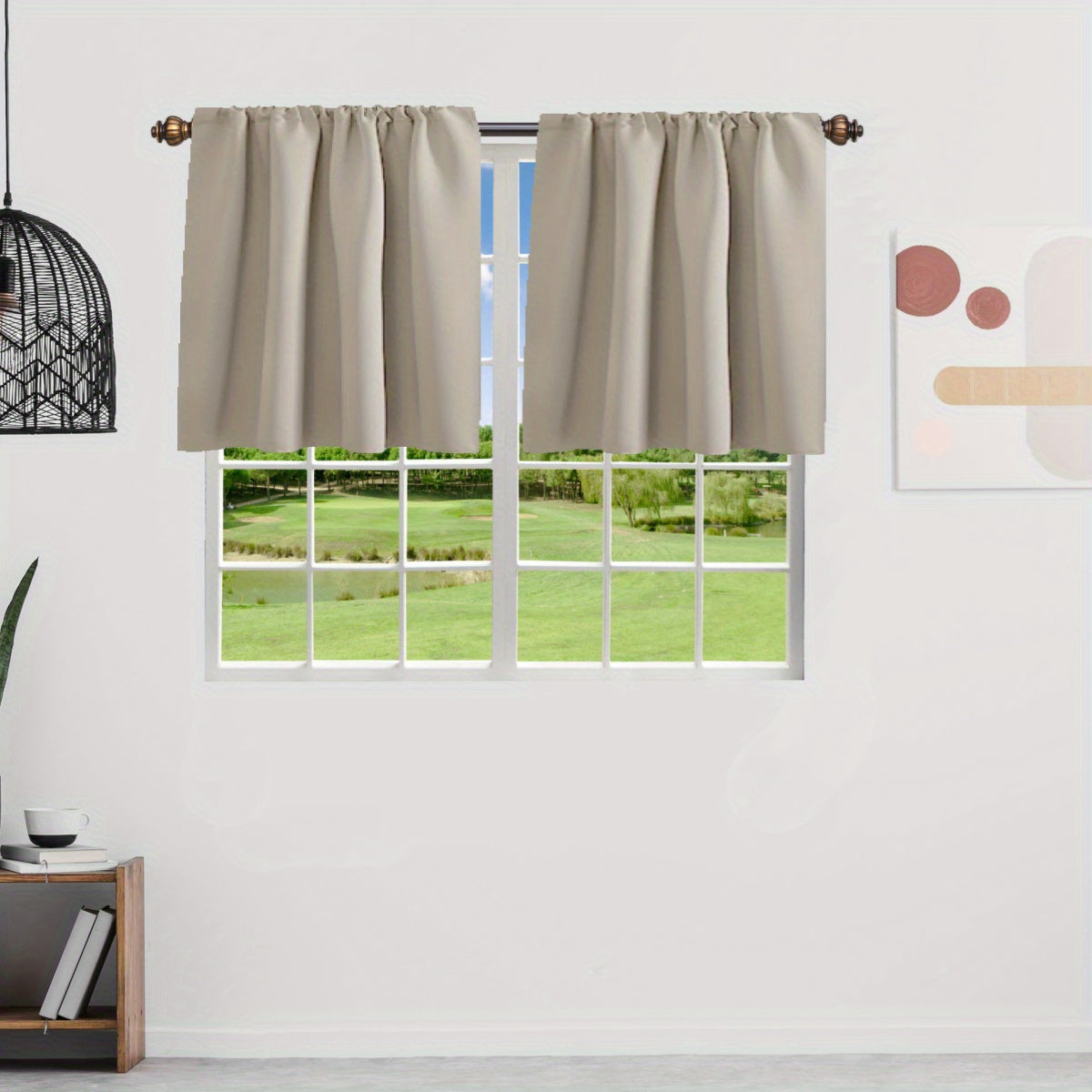 Silvery Rod Curtain for Heat Insulation and Blackout, Room Darkening, 1 Piece