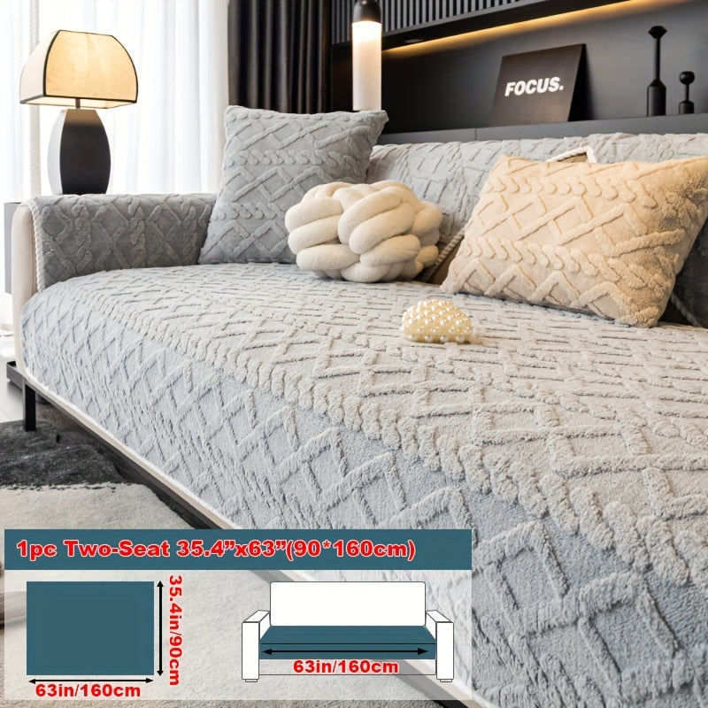 Нескользящая накидка на диван из велюра Shu, подходит для домашних животных, моется в машине, подходит для кресел и секционных диванов на 4 места