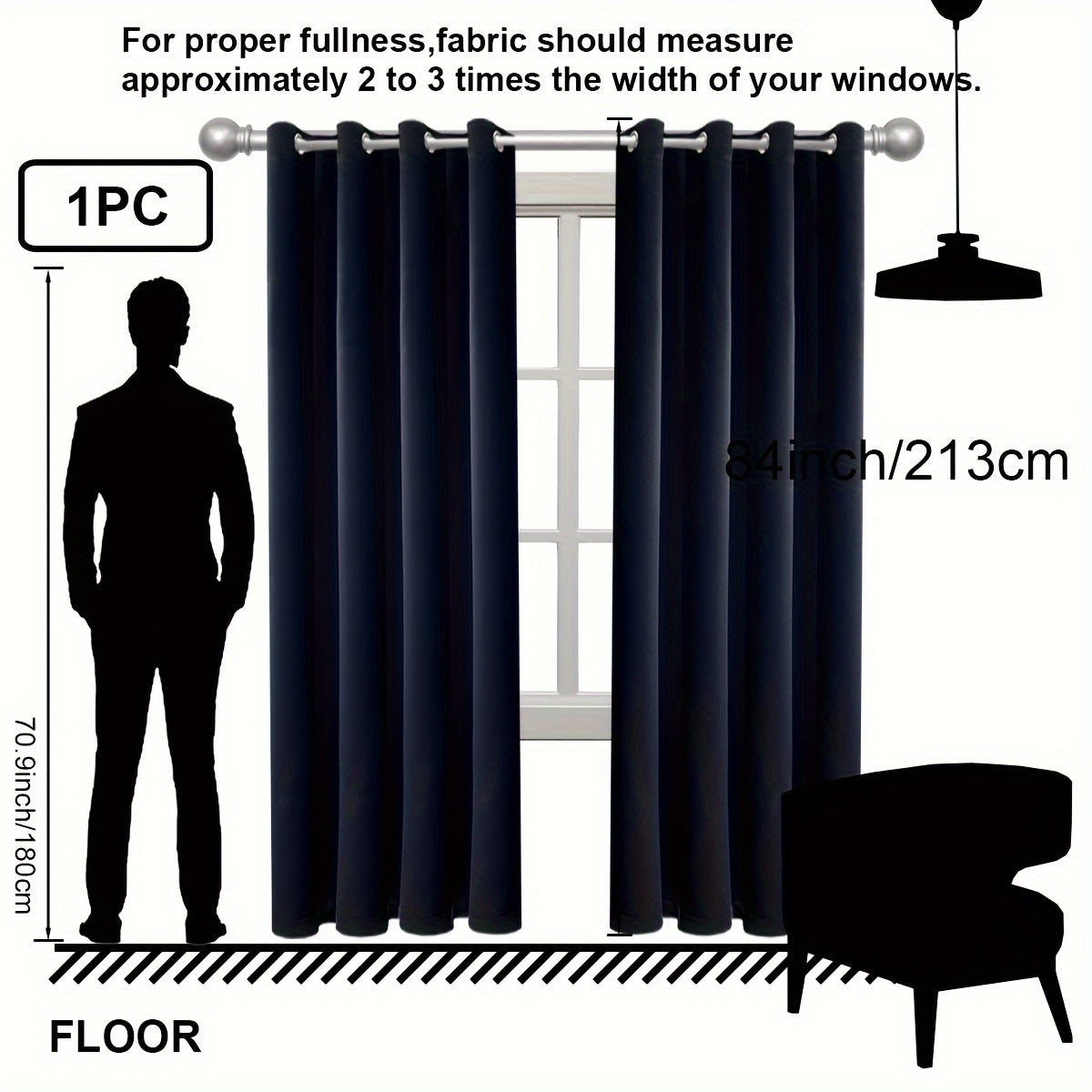 Insulation Blackout Circle Curtains for Bedrooms and Living Rooms Noise Blocker