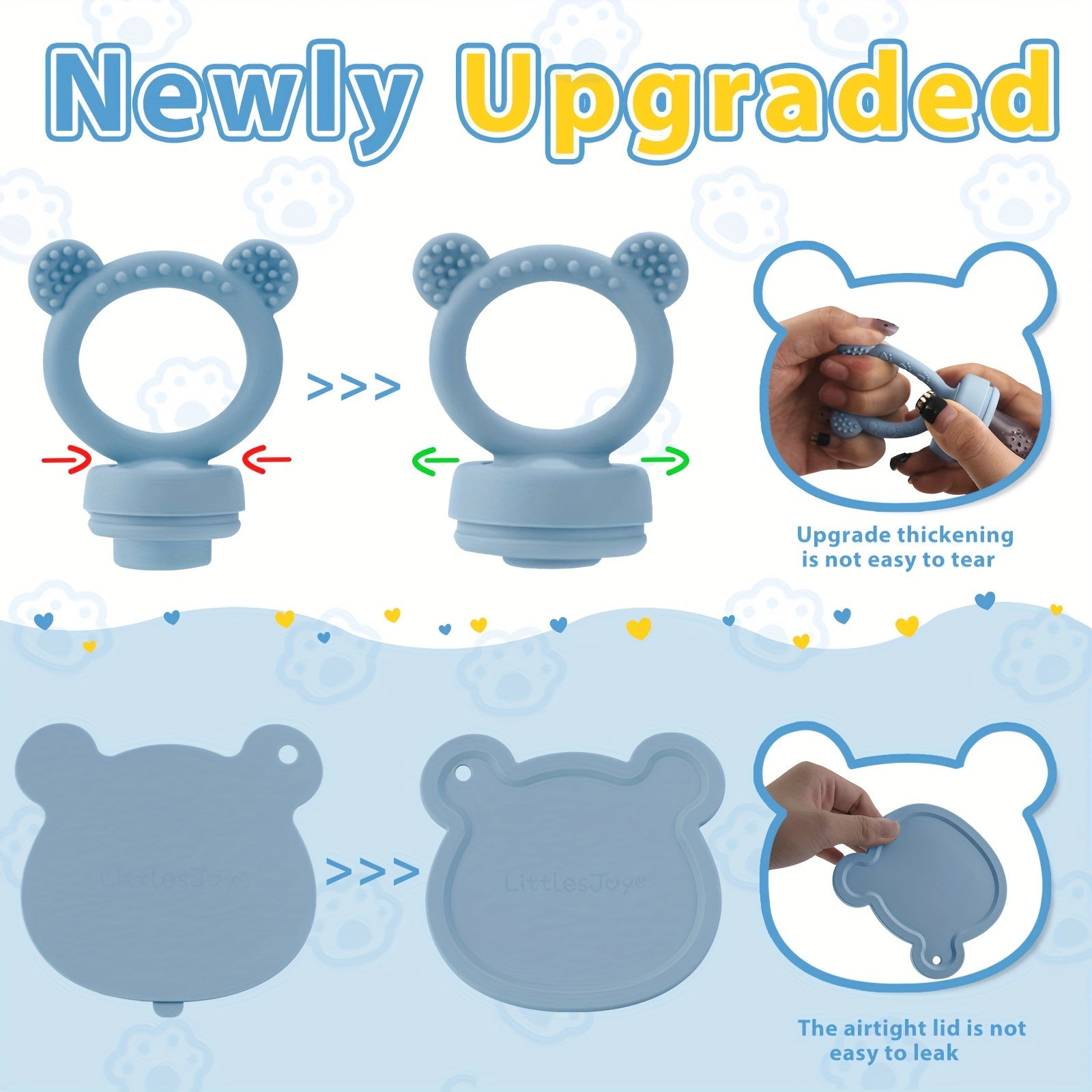 Ice Tray for Kids Little Bear Bites Silicone Reusable Mold