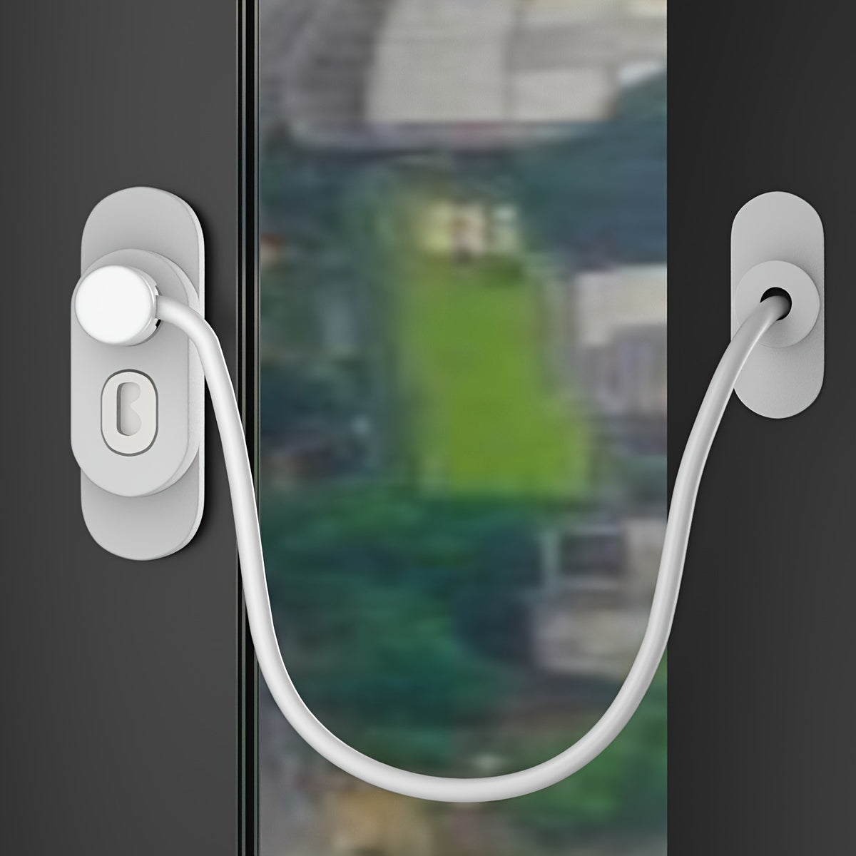 Cerradura de cuerda de cable con base de metal y cubierta de ABS, instalación con punzón, incluye tornillos y llave