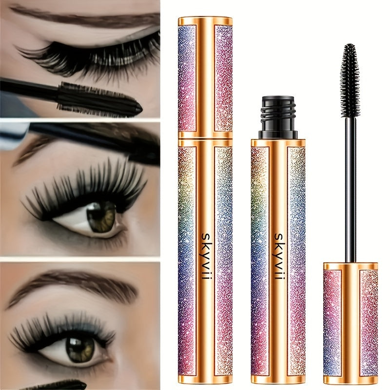 Women Glitter Mascara Volumizing Waterproof Smudge-Proof Black