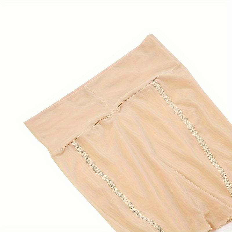 Plus Size Women's High Waist Shiny Pantyhose Tights for Fall Slimming Hosiery 2 Pack