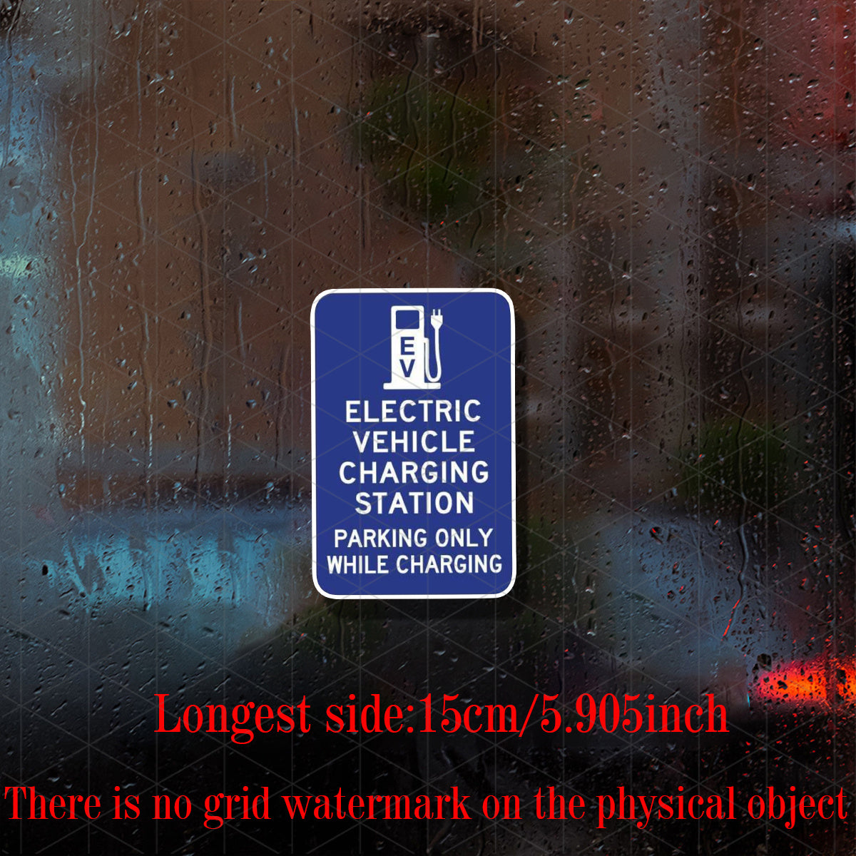 Self Adhesive Vinyl EV Charging Warning Sticker for Electric Vehicles