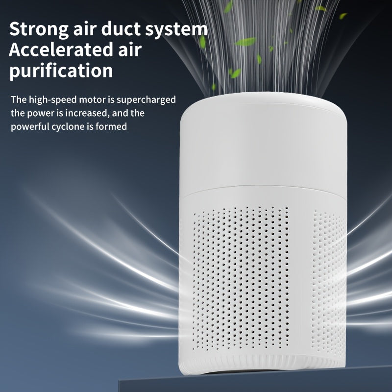 Portable USB Air Purifier with Strong Suction Odor Absorption Quiet Operation No Battery