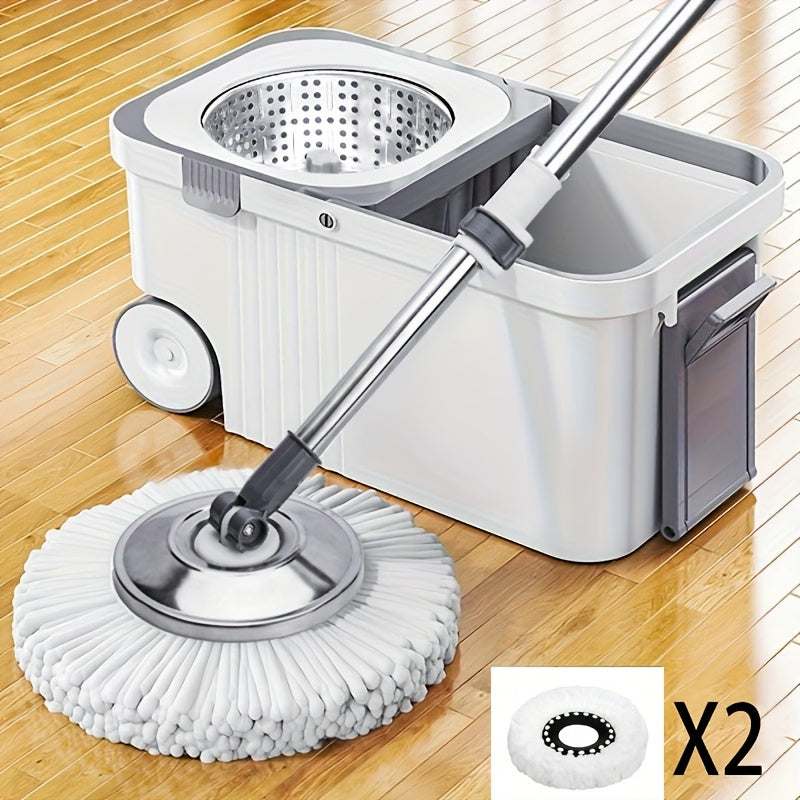 Stainless Steel and PP Hands-Free Mop and Bucket Set for Home and Kitchen Floors