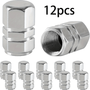 12 piezas de tapas de válvula de neumático de aluminio, a hexagonales, a prueba de polvo y de fugas, para coches, SUVs, bicicletas y camiones