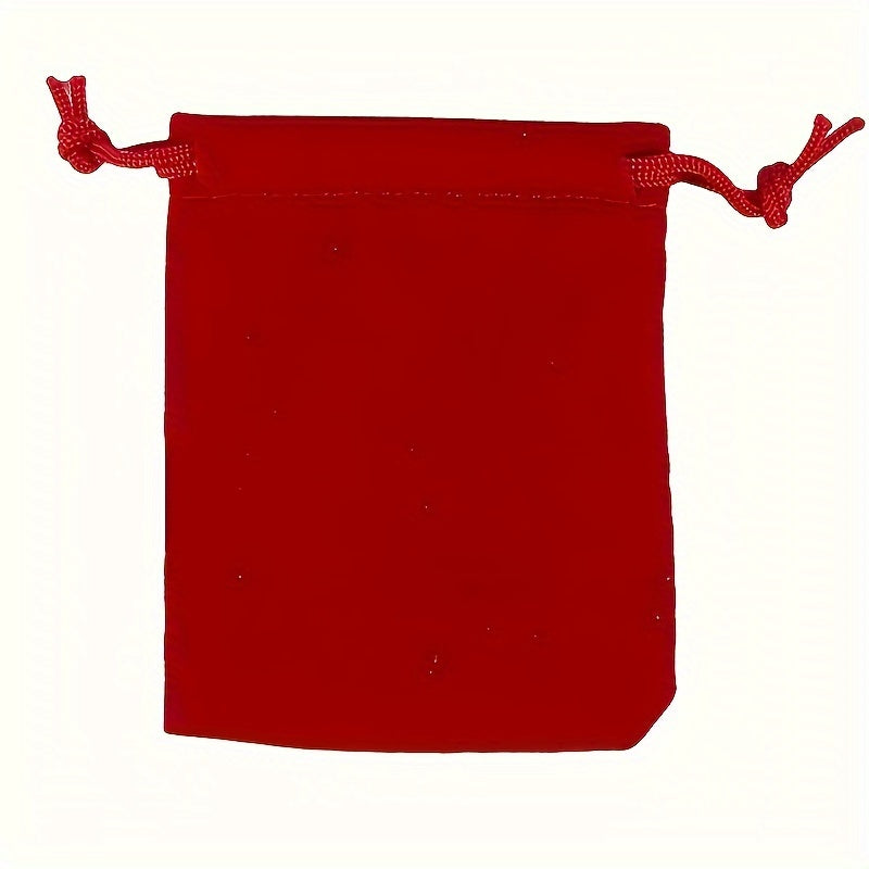 50pcs Red Velvet Drawstring Bags for Wedding Favors Party Gifts Nylon Durable 6.99x8.99cm 8.99x11.99cm