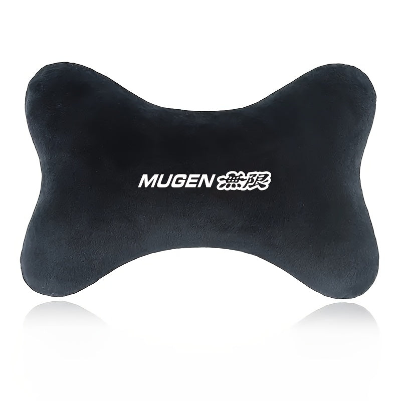 Black Plush Lumbar Support Pillow for Car Seats Comfortable Foam Cushion