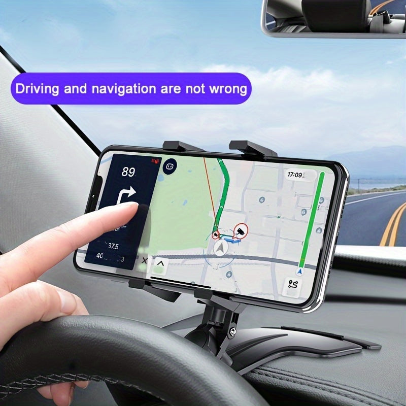 Universal avtomobil telefon tutqich panelga o'rnatish 360° sozlanadigan yozg'ich bilan
