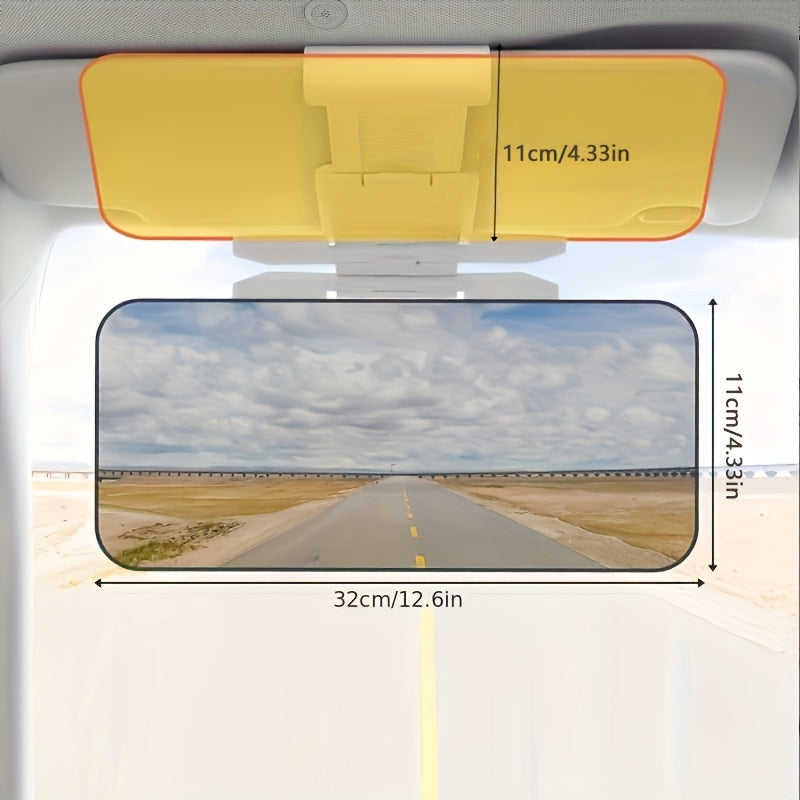 Universal Car Sunshade Visor Anti-Glare Day Night Mode Durable ABS Fit Most Vehicles