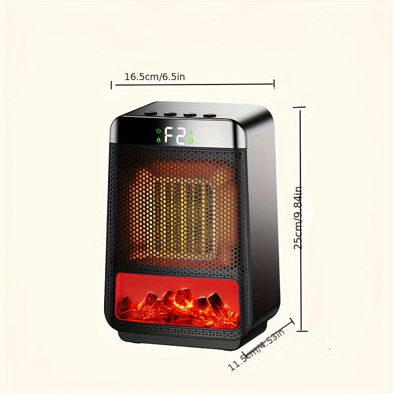 1000W Elektr fan pechka portativ keramika PTC stol usti issiqdosh bilan termostat bilan