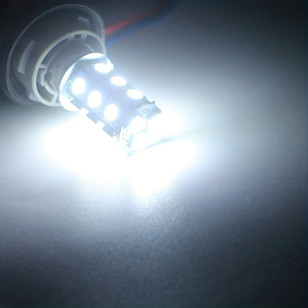 2 dona oq LED avtomobil faralari 1156 BA15S 18SMD 5050 o‘rniga