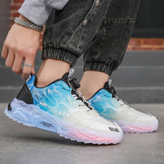 Fashion Sneakers for Men Women Lace-Up Round Toe EVA TPU Sole Casual Street Style