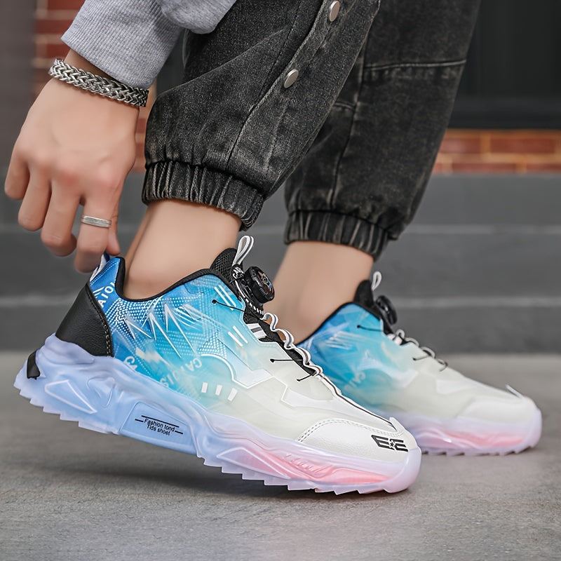 Fashion Sneakers for Men Women Lace-Up Round Toe EVA TPU Sole Casual Street Style