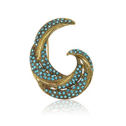 Irregular Shaped Rhinestone Brooch Crystal Badge Pin Luxury Jewelry for Women Men