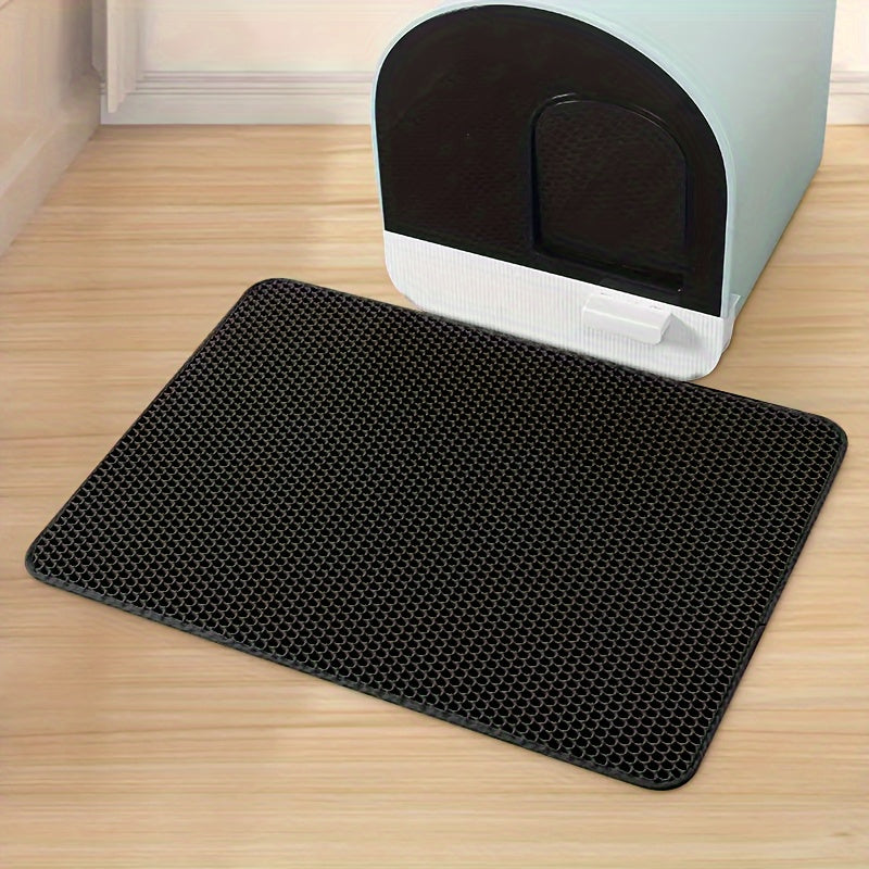 XL Double Layer EVA Cat Litter Mat Waterproof Washable Anti-Slip Odor Control Large Pet Mess Protector