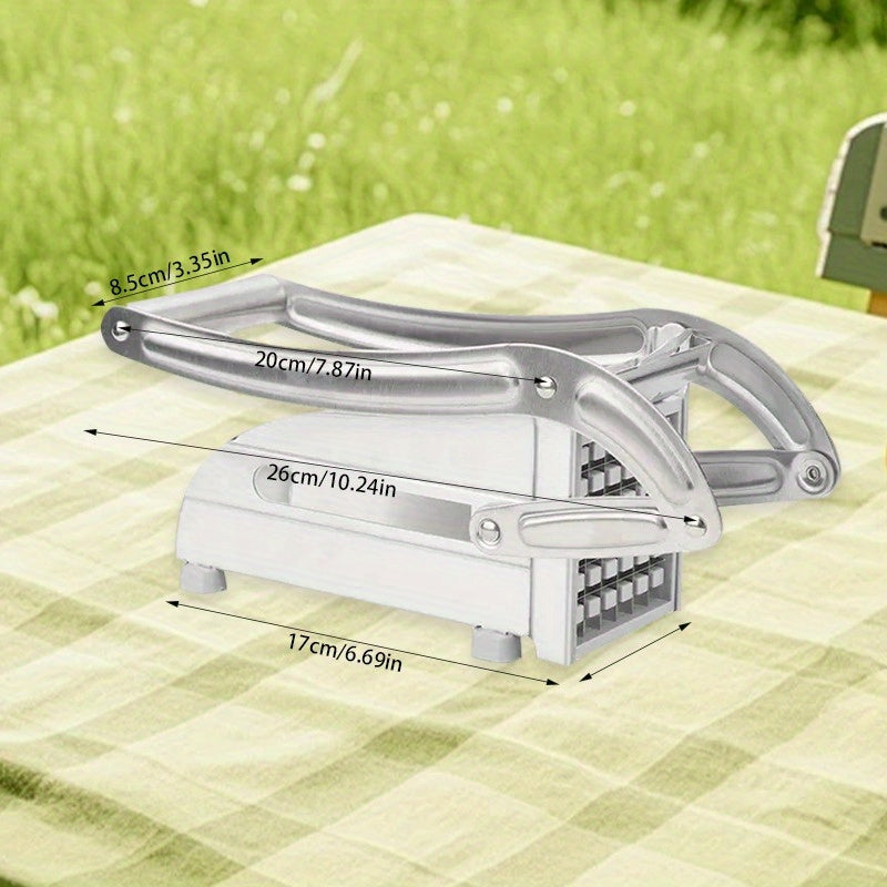 Stainless Steel Manual French Fry Cutter - Kartoshka, piyoz va bodring uchun ko‘p qirrali kesgich. Mustahkam, ergonomik tutqich bilan jihozlangan muhim oshxona asbobi.