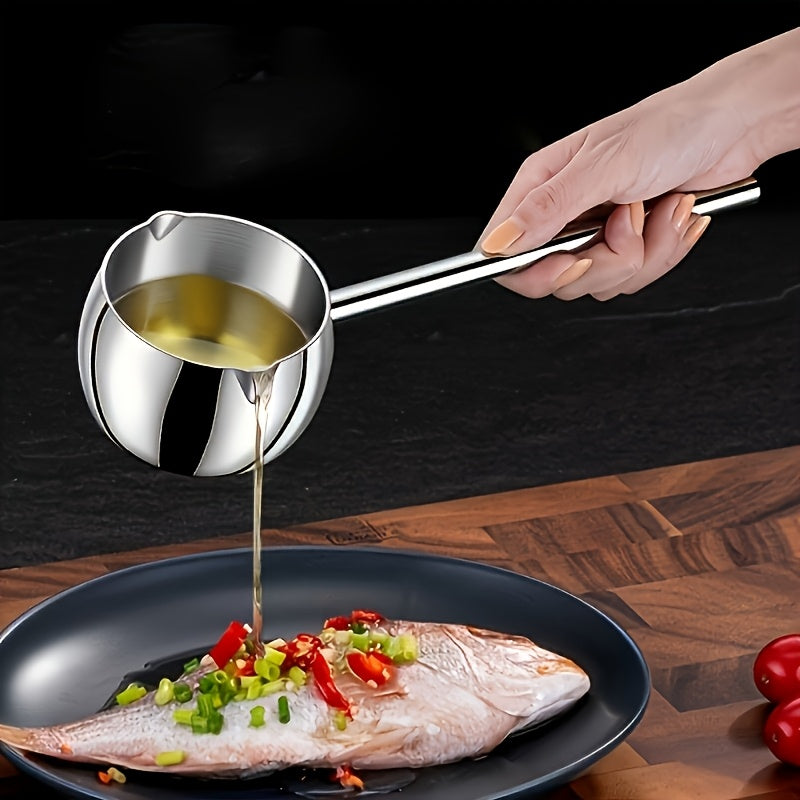 Stainless Steel Mini Pot 300ml with Long Handle for Melting Chocolate and More