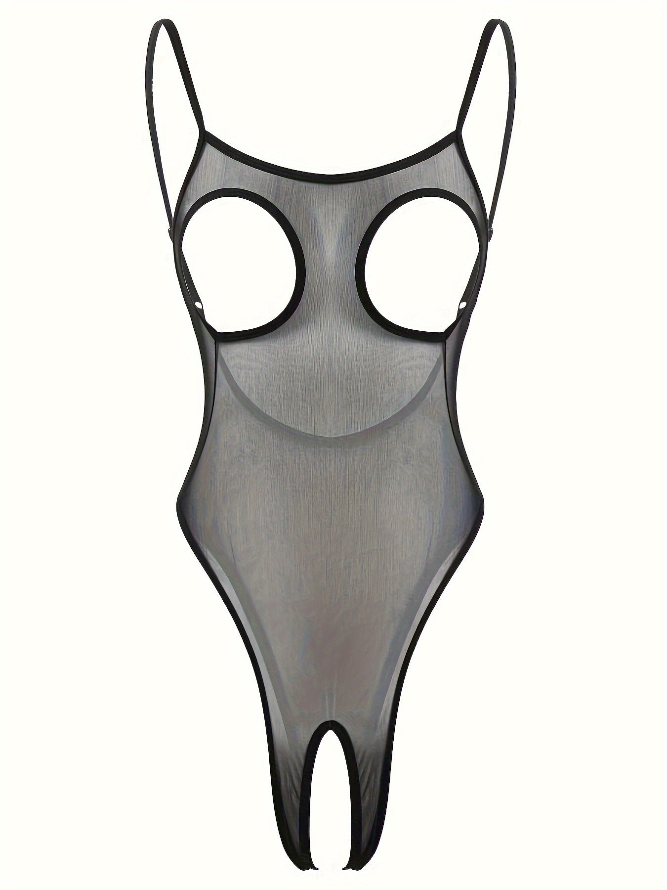 Teddy de malla sin espalda y sin entrepierna con borlas y cubre pezones sexys, lencería