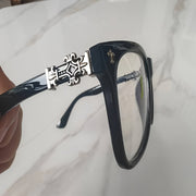 Women's Square Fashion Eyeglasses PC Frame Metal Full Rim Stylish Optical Glasses