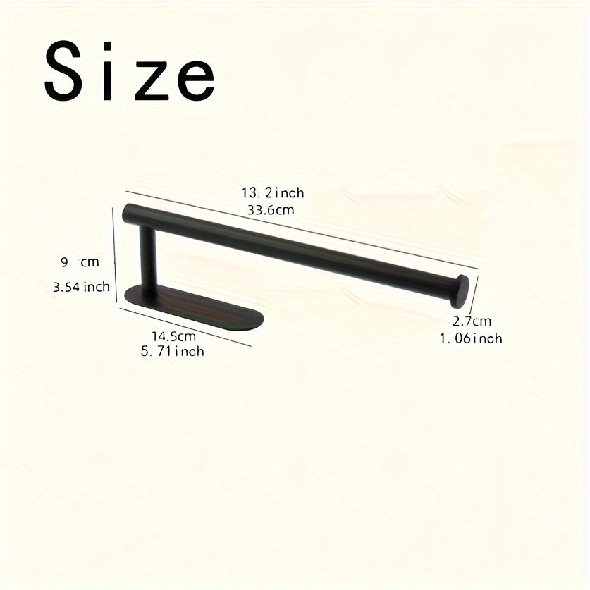 Noxush zanglamas po'latdan yasalgan o'z-o'zidan yopishadigan qog'oz sochiq ushlagich - Oshxona va hammomda tashkil etish va saqlash uchun mustahkam tokcha, oshxona aksessuari