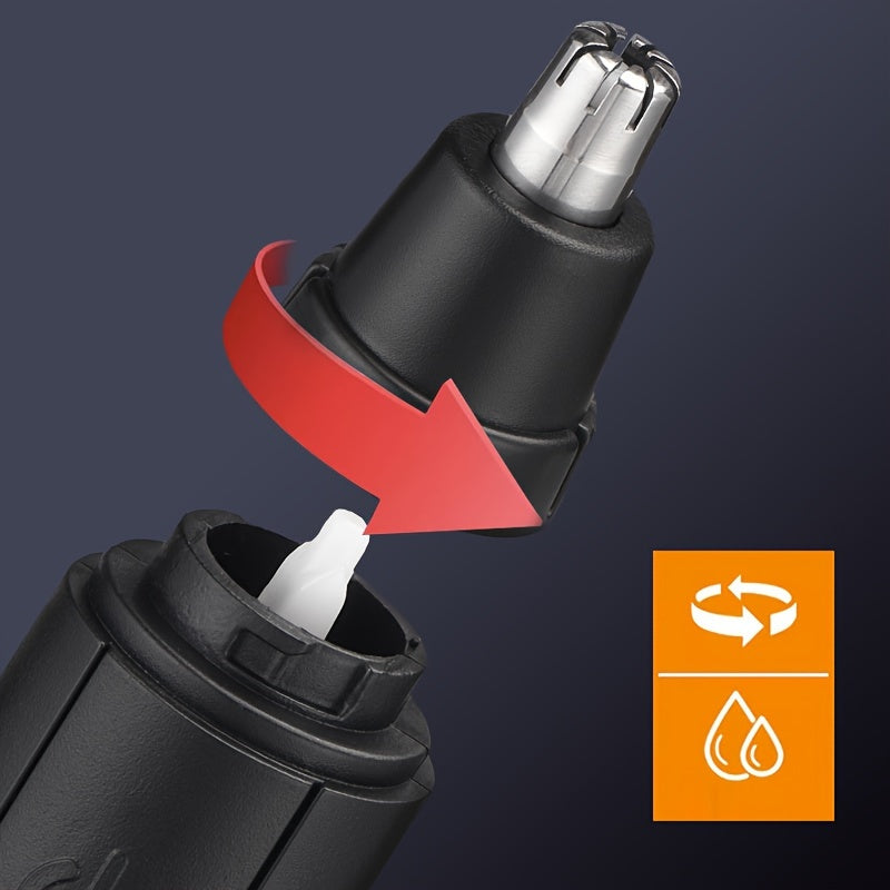 Электрический триммер для носа для мужчин и женщин, нержавеющая сталь, двойные лезвия, безболезненное удаление