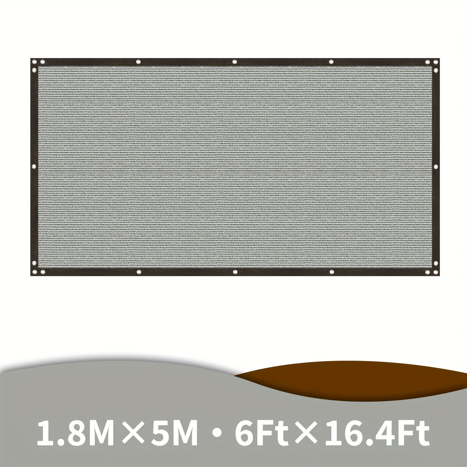 Outdoor Privacy Screen for Fence Balcony Yard 6x15 Gray Wind Blocker GSM 150