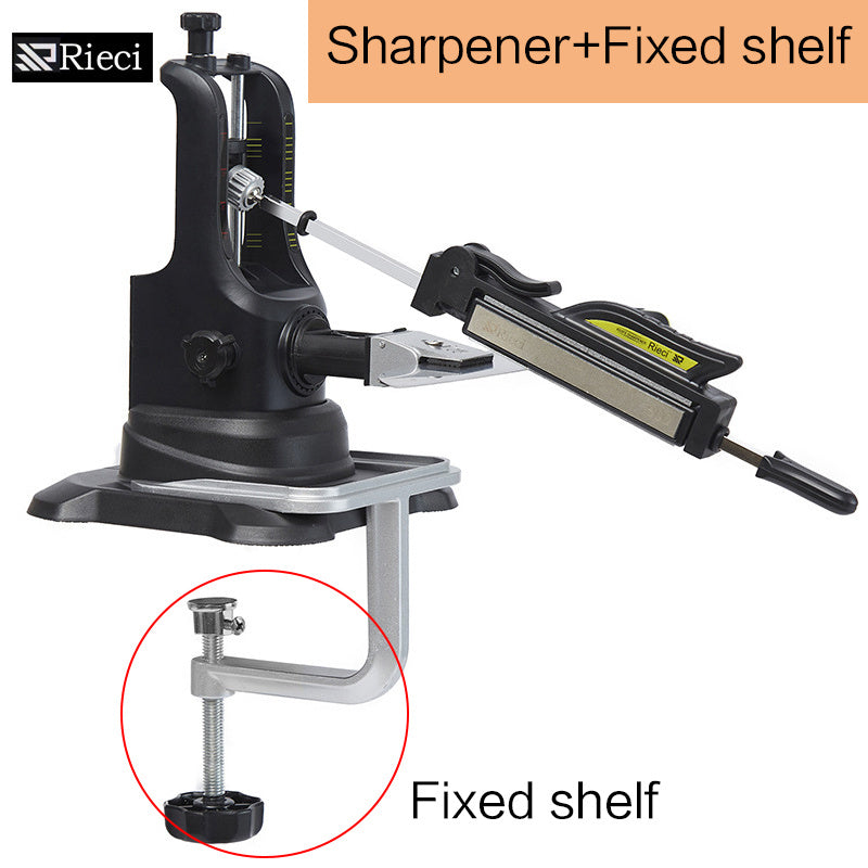 Knife Sharpener System with Fixed Angle and Diamond Whetstone for Chef's Knives
