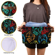 Black Fabric Storage Bin with Handles, Foldable Canvas Organizer for Clothes and Toys