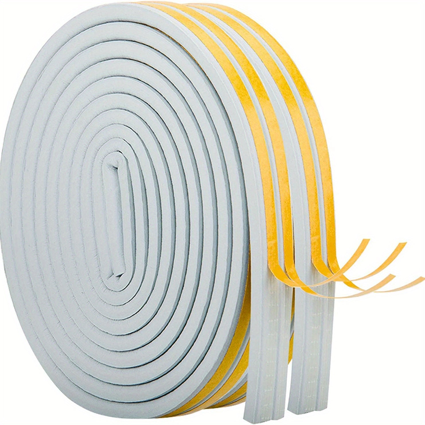10.06m Rubber Weather Stripping for Doors and Windows Self-Adhesive Insulation Seal Fire Rated 90 Minutes