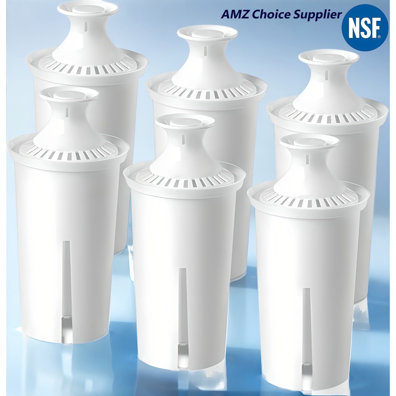 Water Filter Pitcher Replacement 6 Pack NSF Certified for Water Dispensers