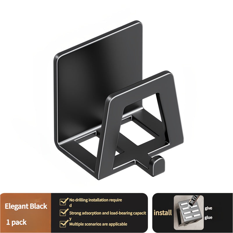 Carbon Steel Kitchen Wall Organizer for Pot Lids Cutting Boards with Hooks and Drainage