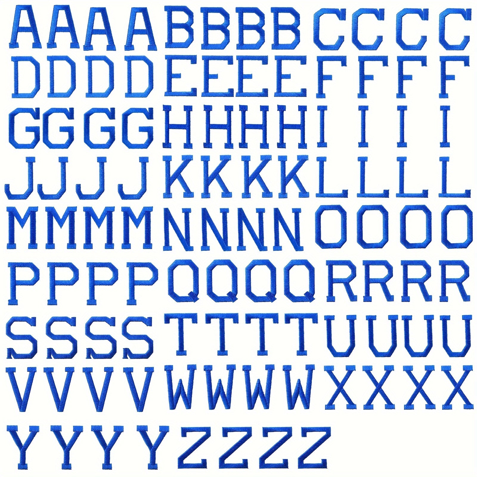 Iron-On Patches for Hats Shoes Backpacks and Jackets Letters and Numbers