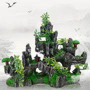 Resin Aquarium Rockery Decor Double-Sided Landscape for Fish Tanks
