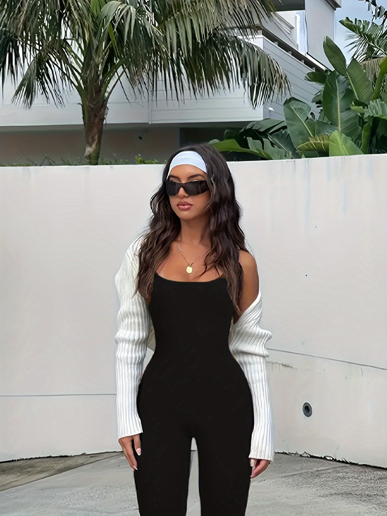 Women's Plus Size Tummy Control Seamless Body Shaping Jumpsuit Solid Color