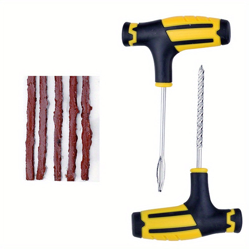 Car Tire Repair Kit for Cars and Motorcycles with Durable Metal Tools