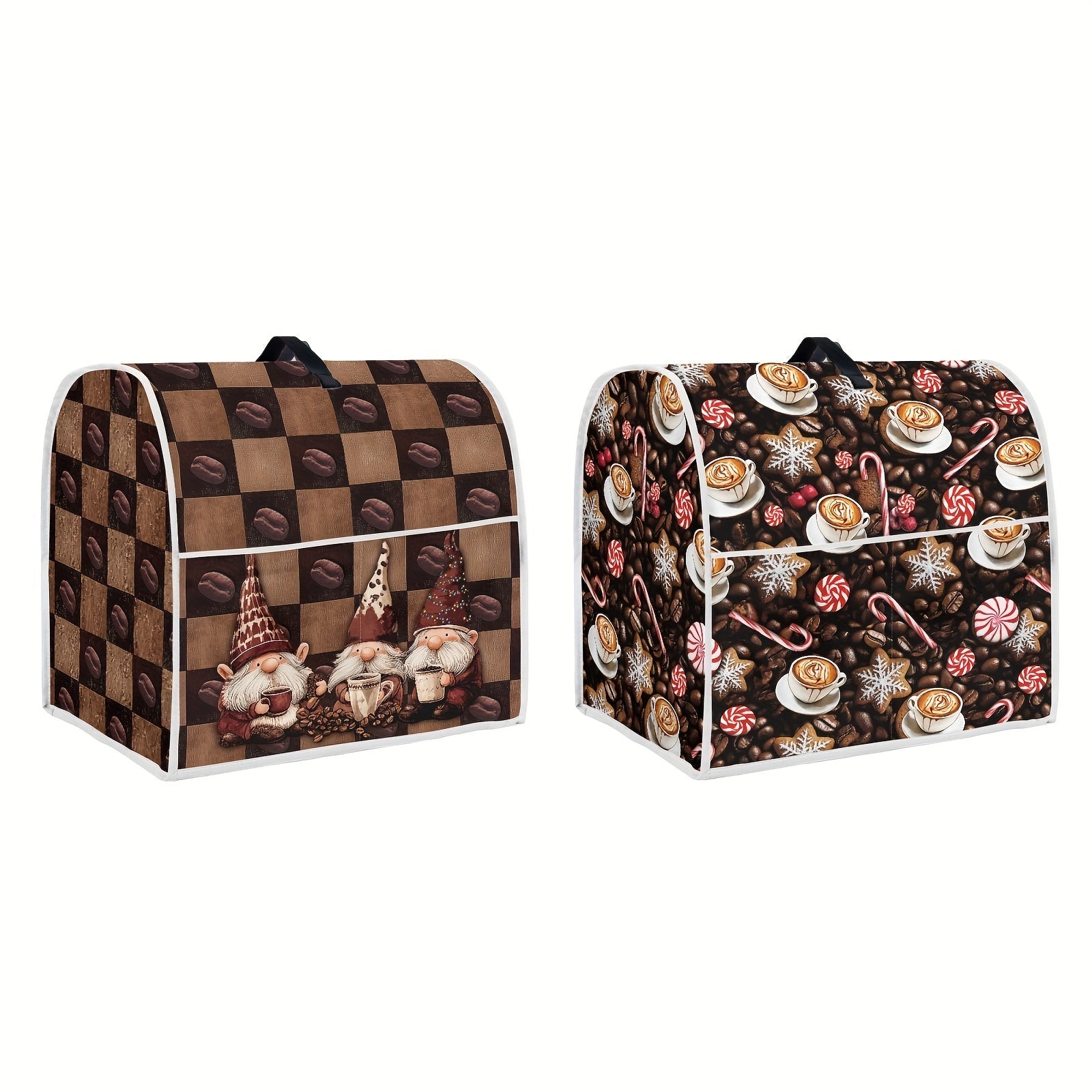 Kitchen Appliance Cover for Mixer and Coffee Machine Foldable Dust Cover with Pocket and Handle