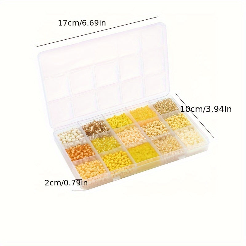 15 Solid Color Bead Grid Set for Jewelry Making for Necklaces Bracelets and Keychains